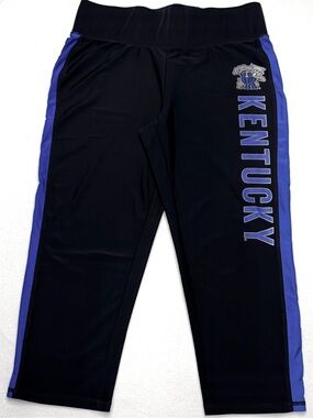 Captivating Kentucky Wildcats Capri Leggings Women’s XL Black Blue EUC NCAA
